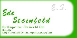ede steinfeld business card